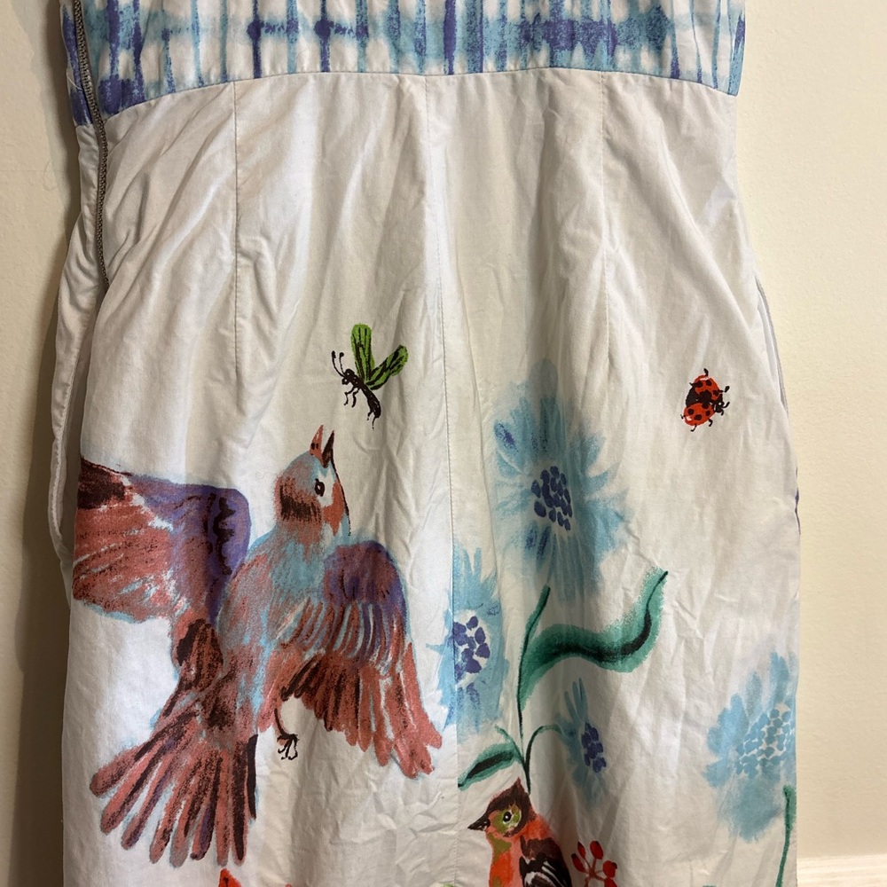 Anthropologie x Nathalie Lete Paris Pigment & Canvas Cotton Mini Dress Size 2 - Picture 8 of 10